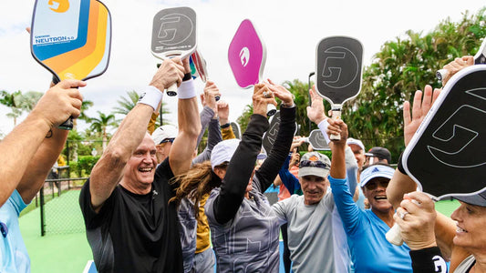 Pickleball players at a Gamma Pickleball event