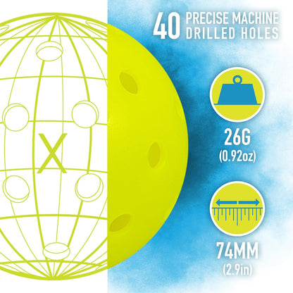 Franklin X-40 outdoor performance pickleball (unpacked) set of 6