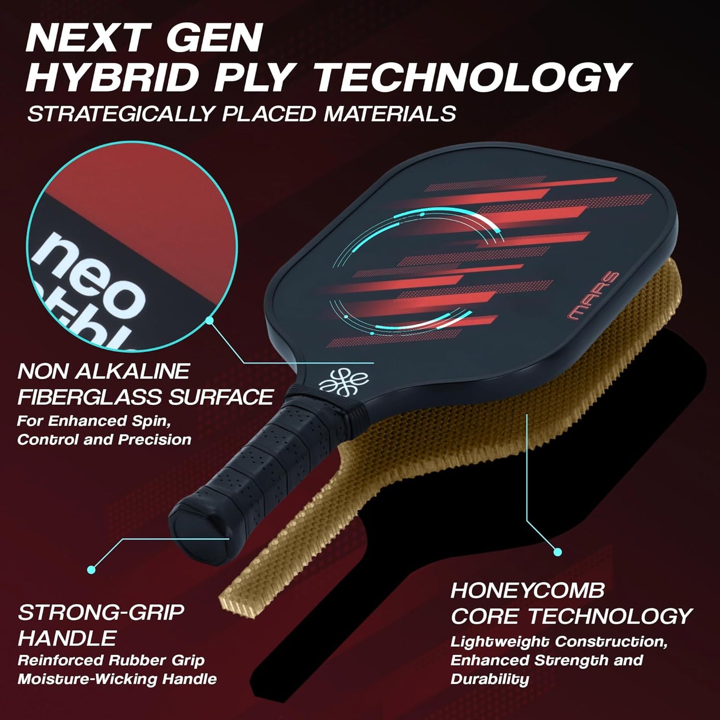 Neo Athlos Mars Pickleball Paddle